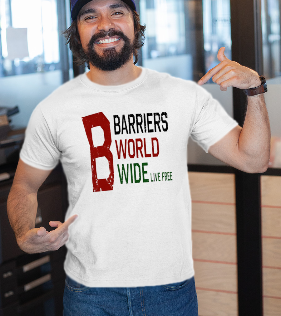 Barriers World Wide Live Free Streetwear Red Green T-Shirt