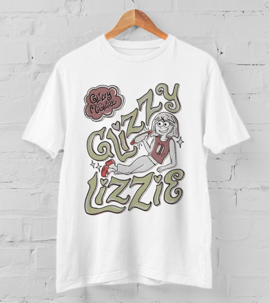 Glizzy McGuire Glizzy Lizzie Hot Dog Retro Character Fun T-Shirt