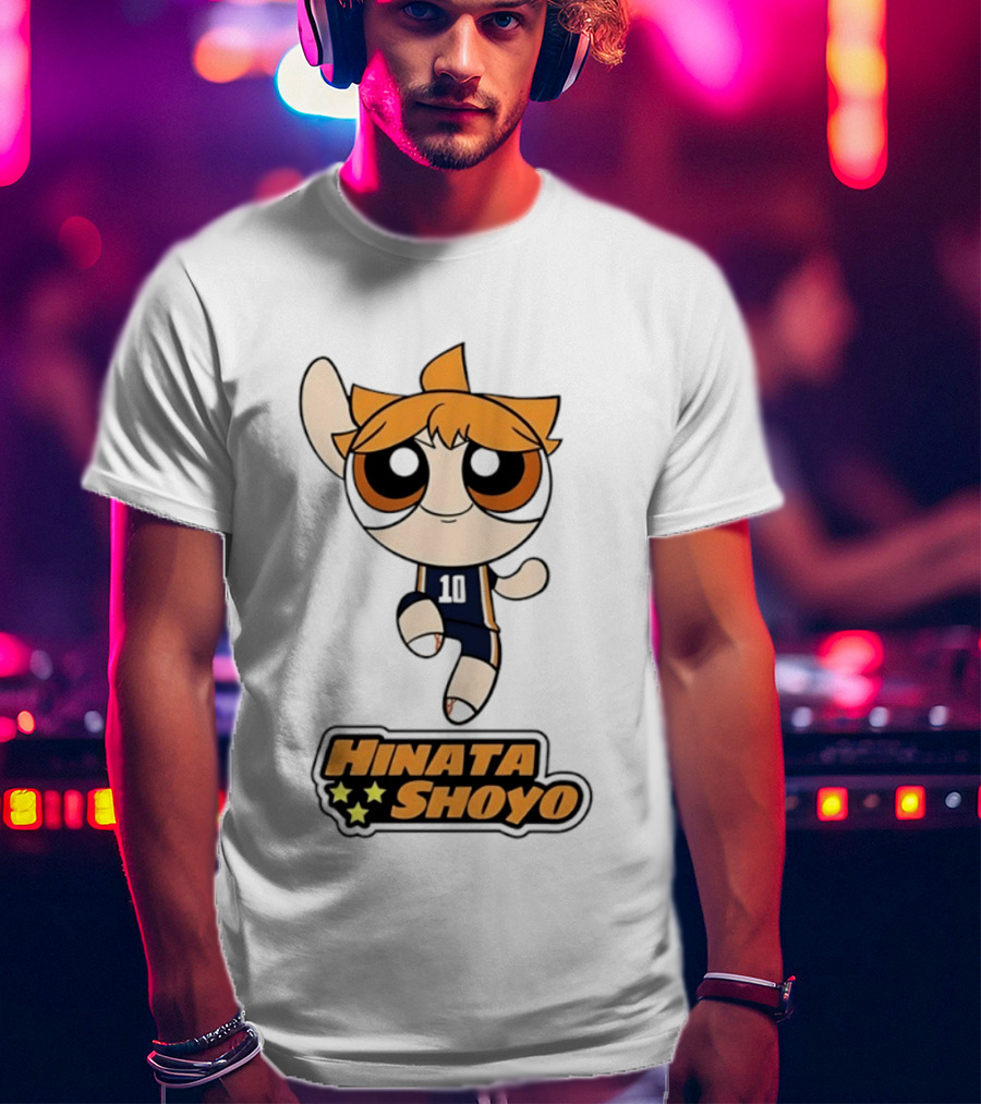 Hinata Shoyo Haikyuu Powerpuff Girls Crossover Anime Volleyball Player T-Shirt