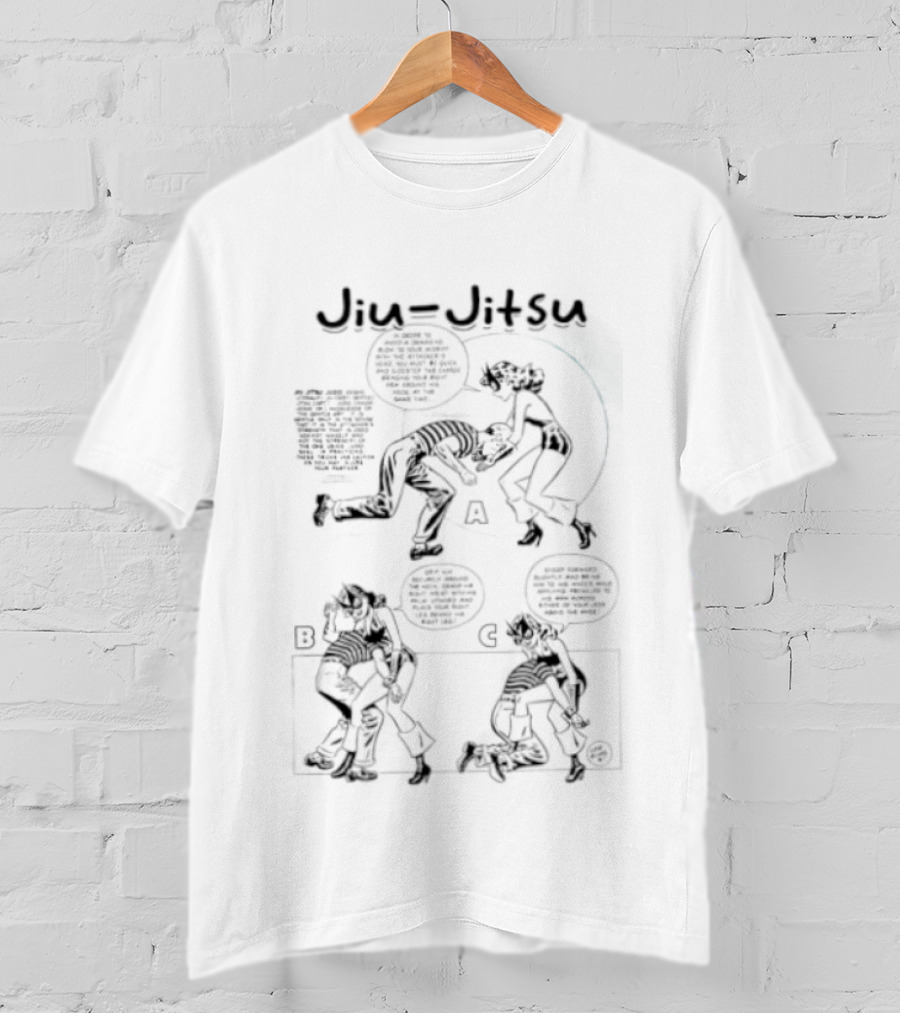 Jiu Jitsu Gentle Comic Strip Martial Arts Humor T-Shirt