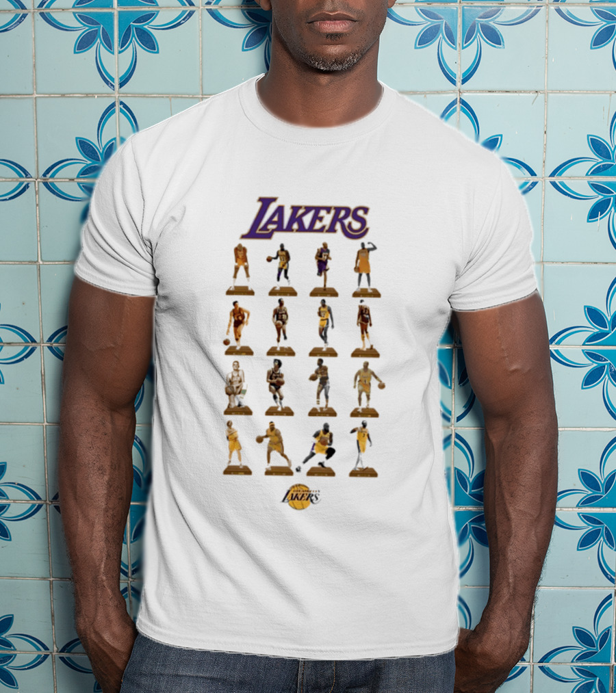 Lakers Basketball Legends Figurines Collectible Moment T-Shirt