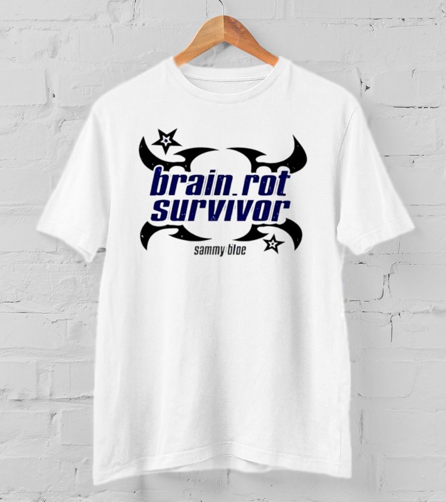 Brainrot Survivor Sammy Blue Stars Tribal T-Shirt