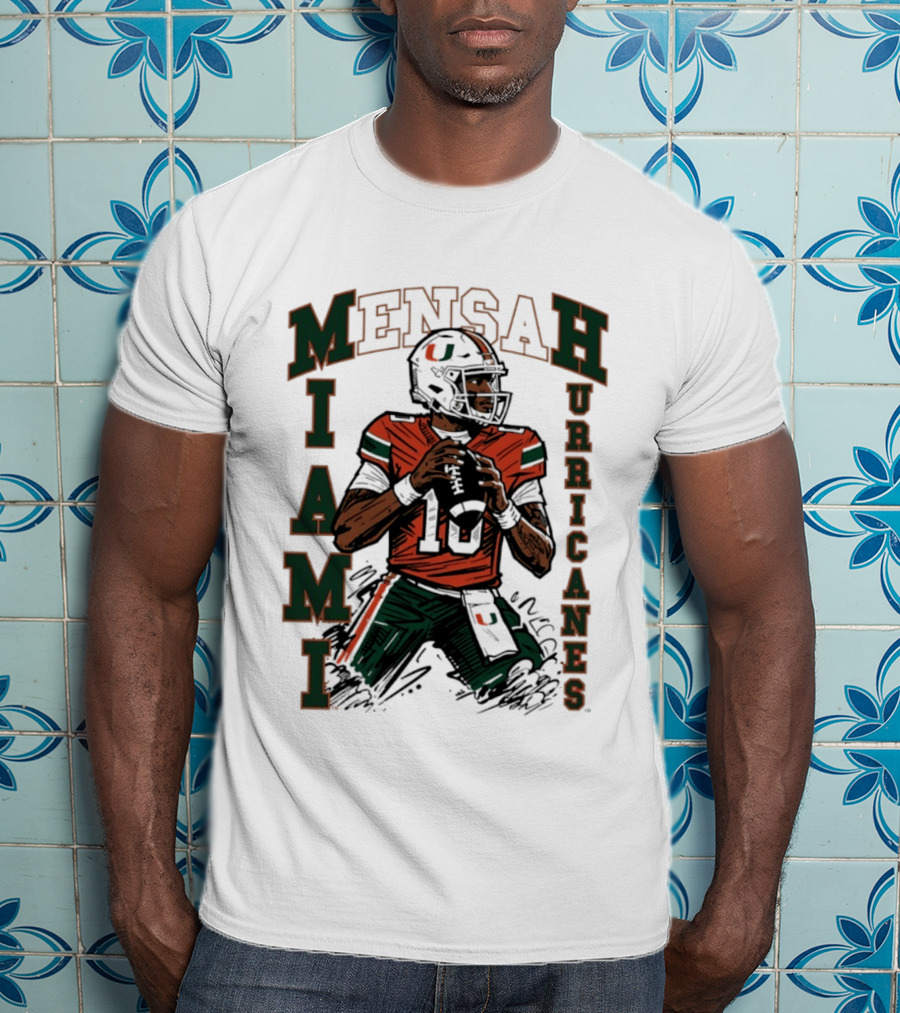 Mensah Miami Hurricanes NCAA Football Player 18 T-Shirt