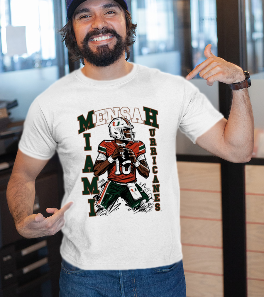 Mensah Miami Hurricanes NCAA Football Player 18 T-Shirt