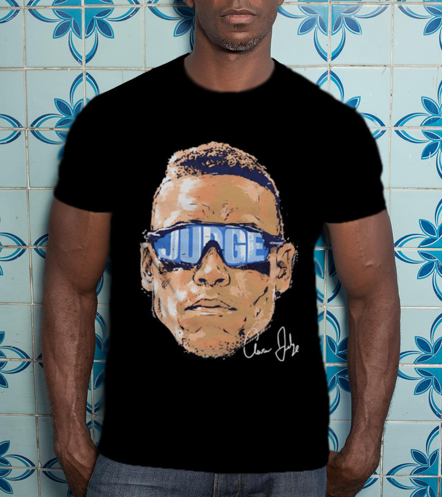 Aaron Judge New York Yankees Iconic Swag Judge Sunglasses T-Shirt