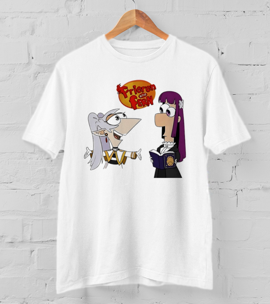 Frieren And Fern Phineas And Ferb Crossover Beyond Journey's End T-Shirt