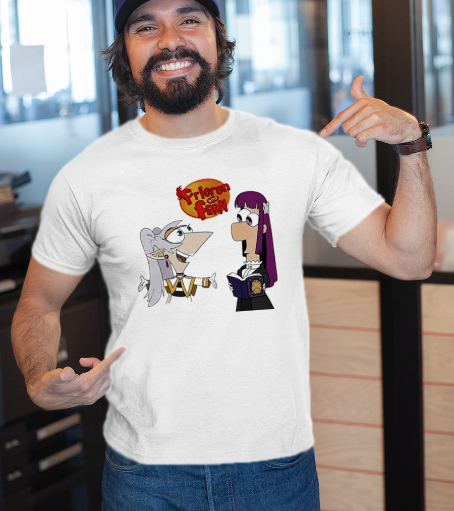 Frieren And Fern Phineas And Ferb Crossover Beyond Journey's End T-Shirt