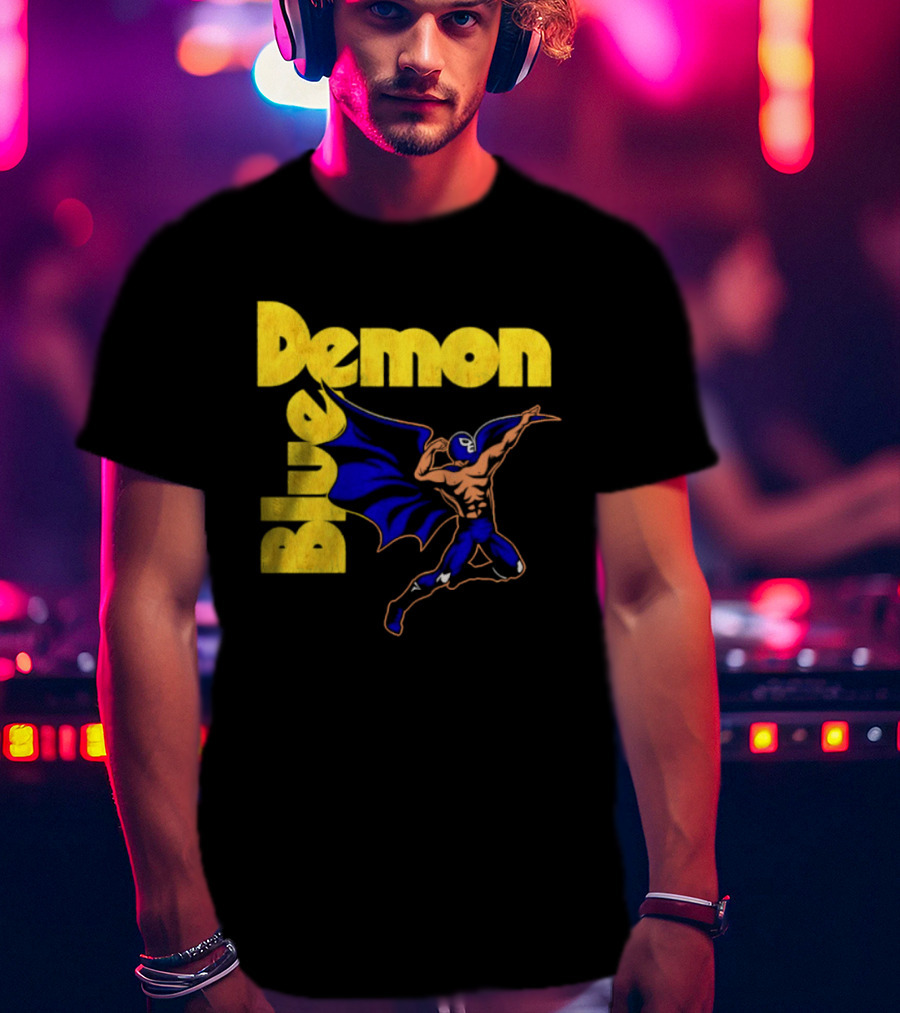 Alejandro Munoz Moreno Blue Demon Mexico Wrestling Iconic Luchador T-Shirt