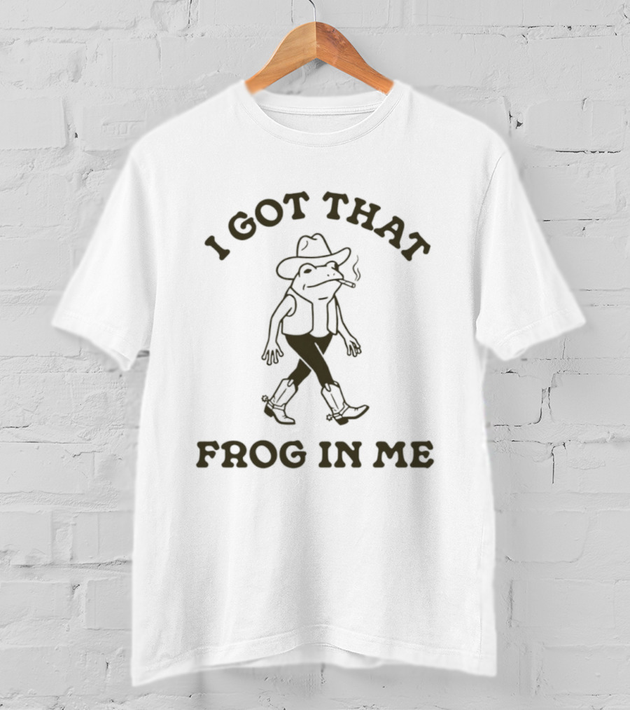 I Got That Frog In Me Western Aesthetic Cowboy Hat T-Shirt