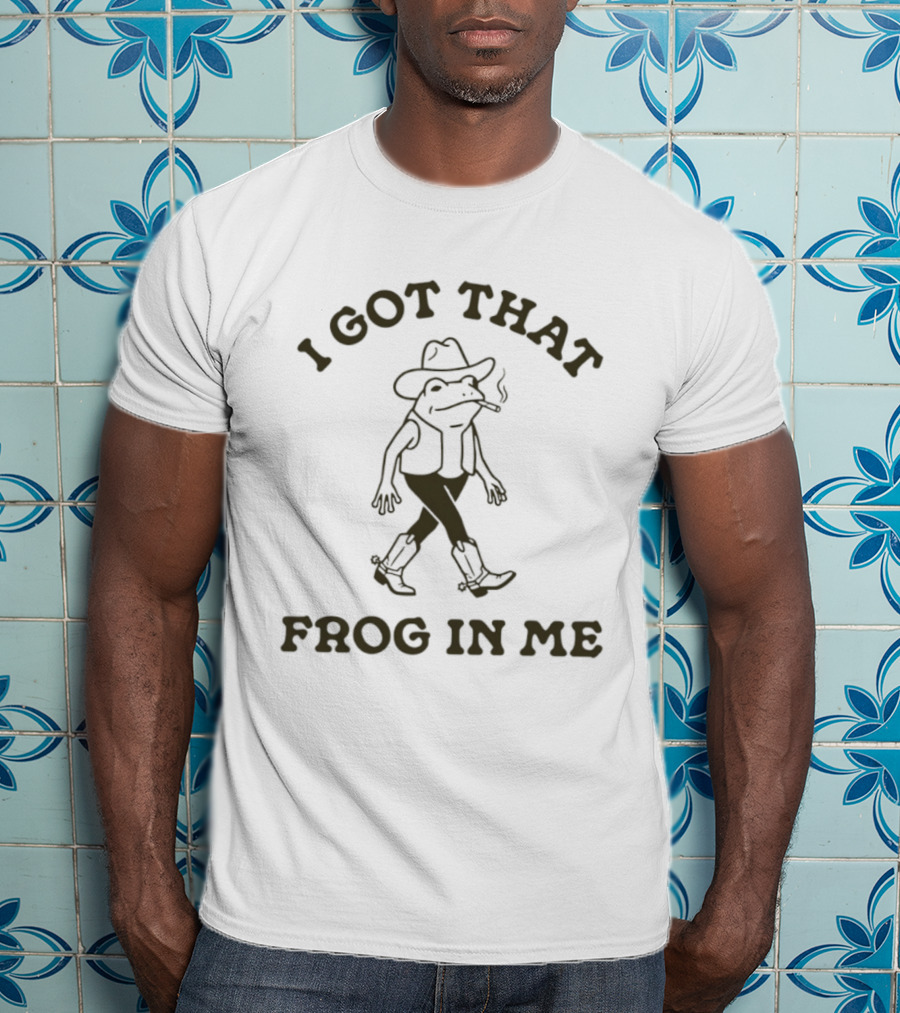 I Got That Frog In Me Western Aesthetic Cowboy Hat T-Shirt