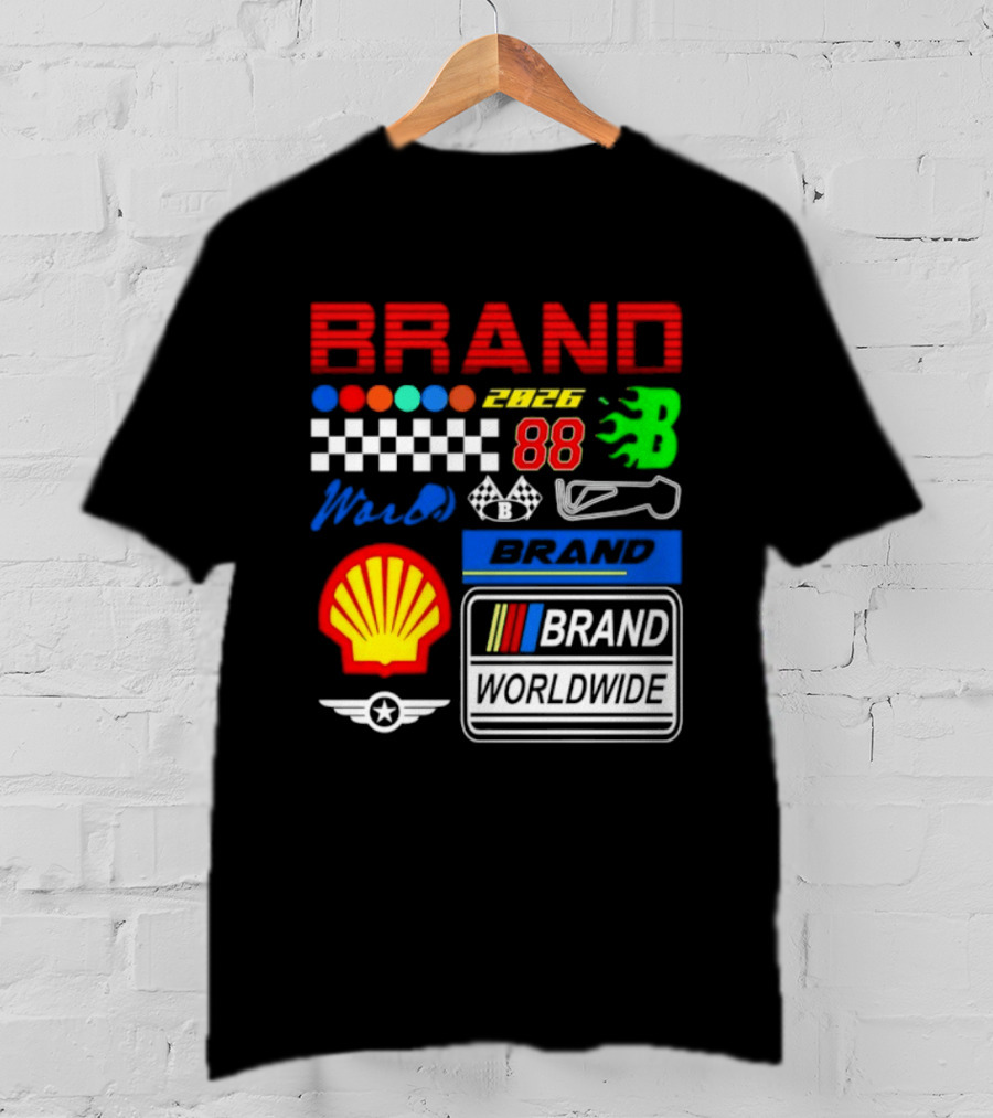 Brand 88 Worldwide Racing Motorsport Checkered Shell 2026 T-Shirt