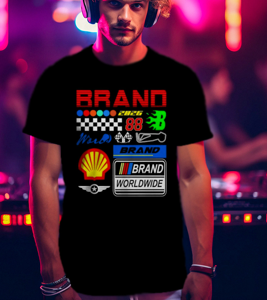 Brand 88 Worldwide Racing Motorsport Checkered Shell 2026 T-Shirt