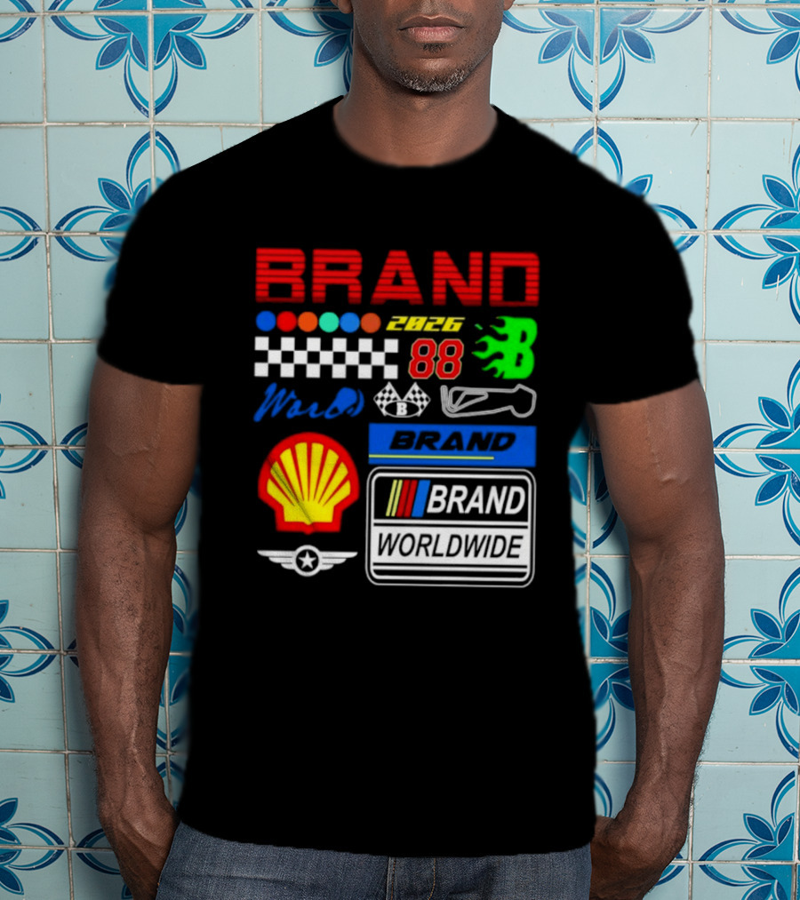 Brand 88 Worldwide Racing Motorsport Checkered Shell 2026 T-Shirt