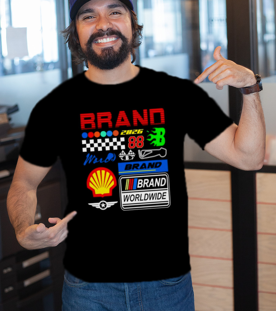 Brand 88 Worldwide Racing Motorsport Checkered Shell 2026 T-Shirt