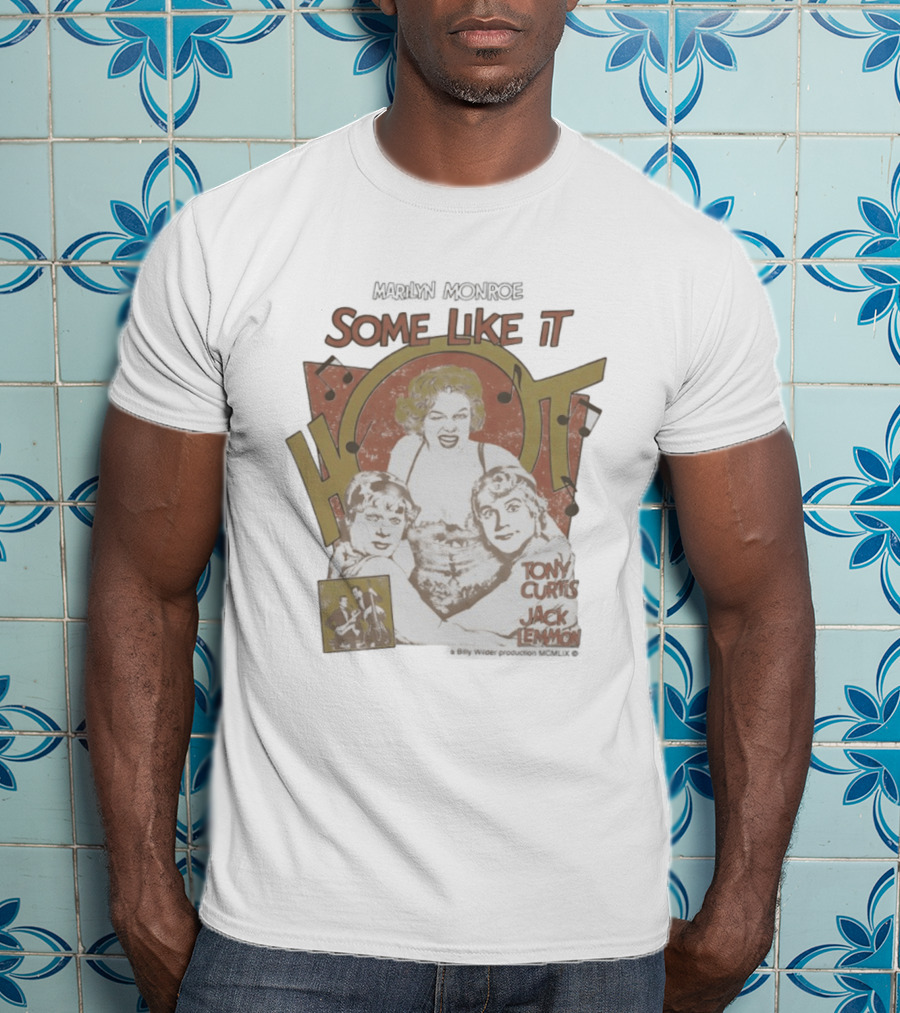 Marilyn Monroe Some Like It Hot Tony Curtis Jack Lemmon Billy Wilder Production T-Shirt