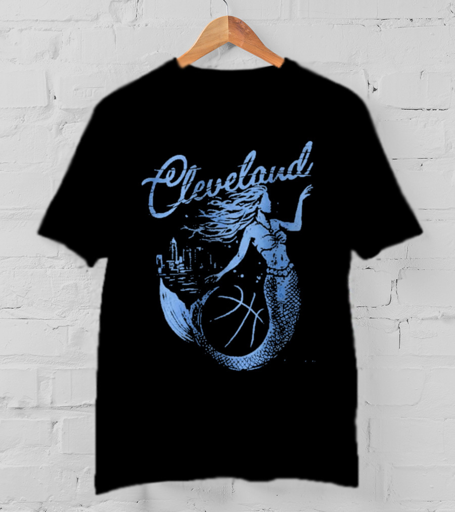 Cleveland Mermaid Cityscape Basketball T-Shirt