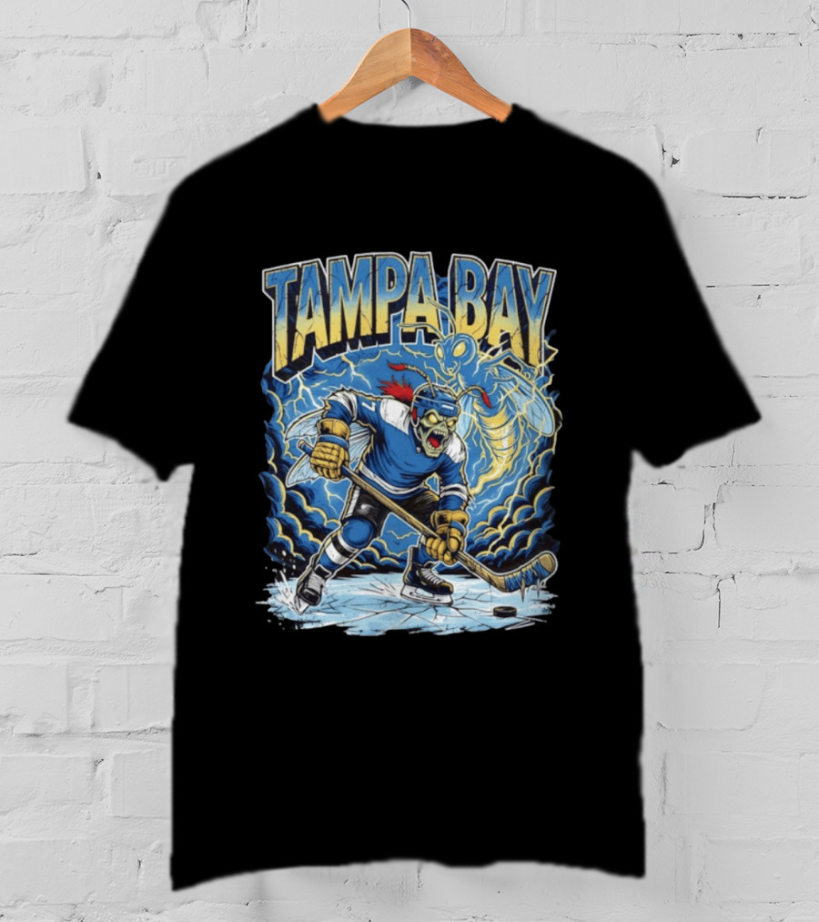 Tampa Bay Lightning ThunderBug Hockey Ice Storm Burst T-Shirt