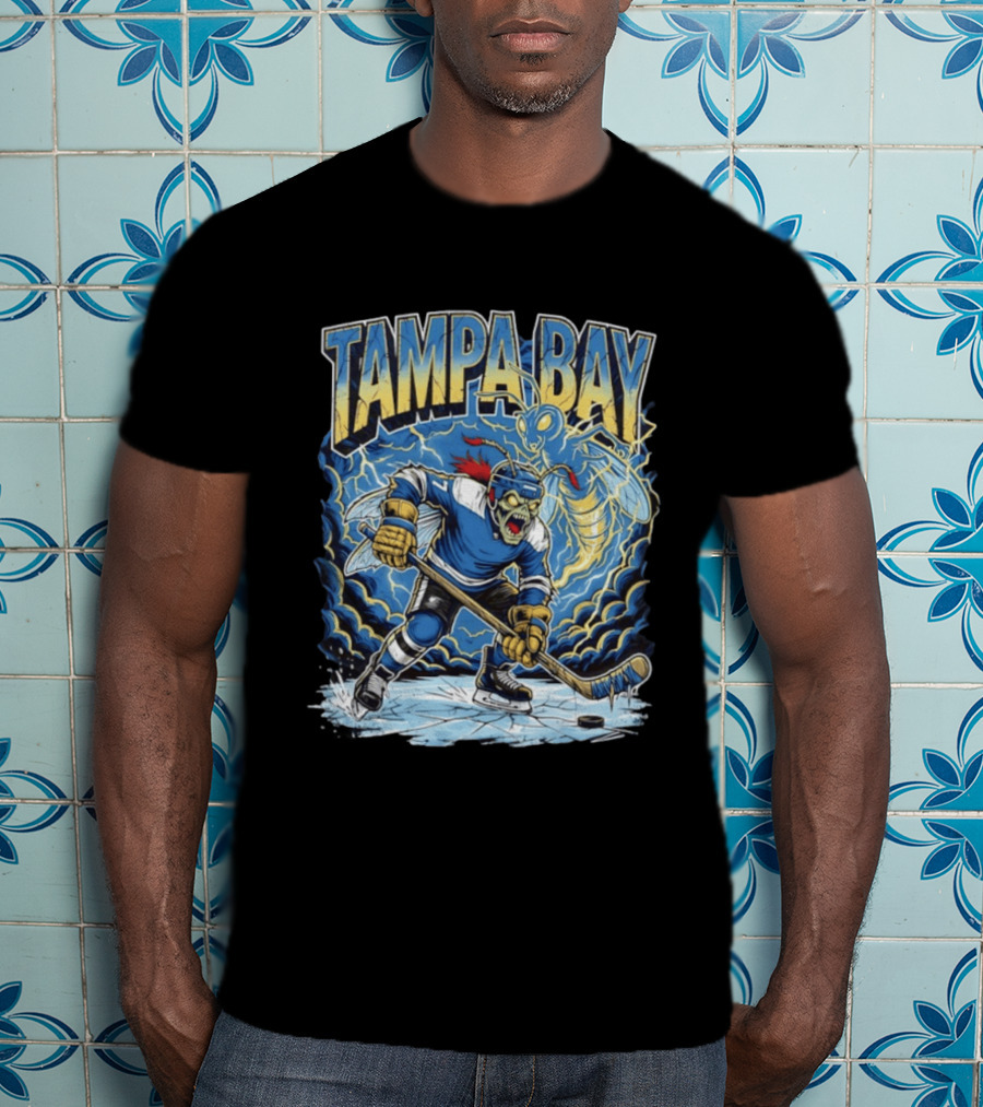 Tampa Bay Lightning ThunderBug Hockey Ice Storm Burst T-Shirt