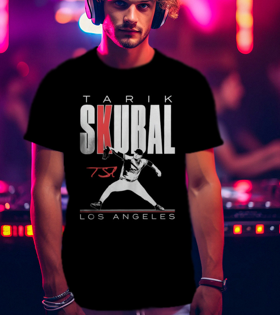 Tarik Skubal 37 Los Angeles Dodgers Baseball Player T-Shirt