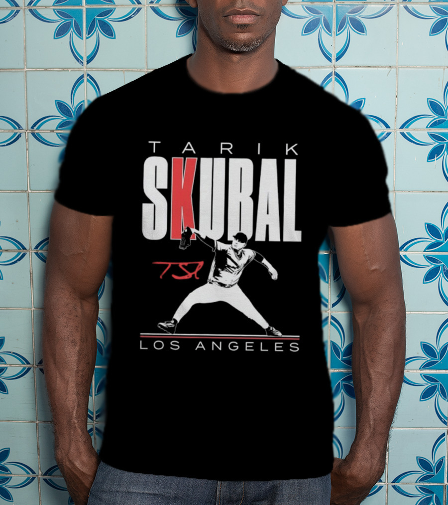 Tarik Skubal 37 Los Angeles Dodgers Baseball Player T-Shirt