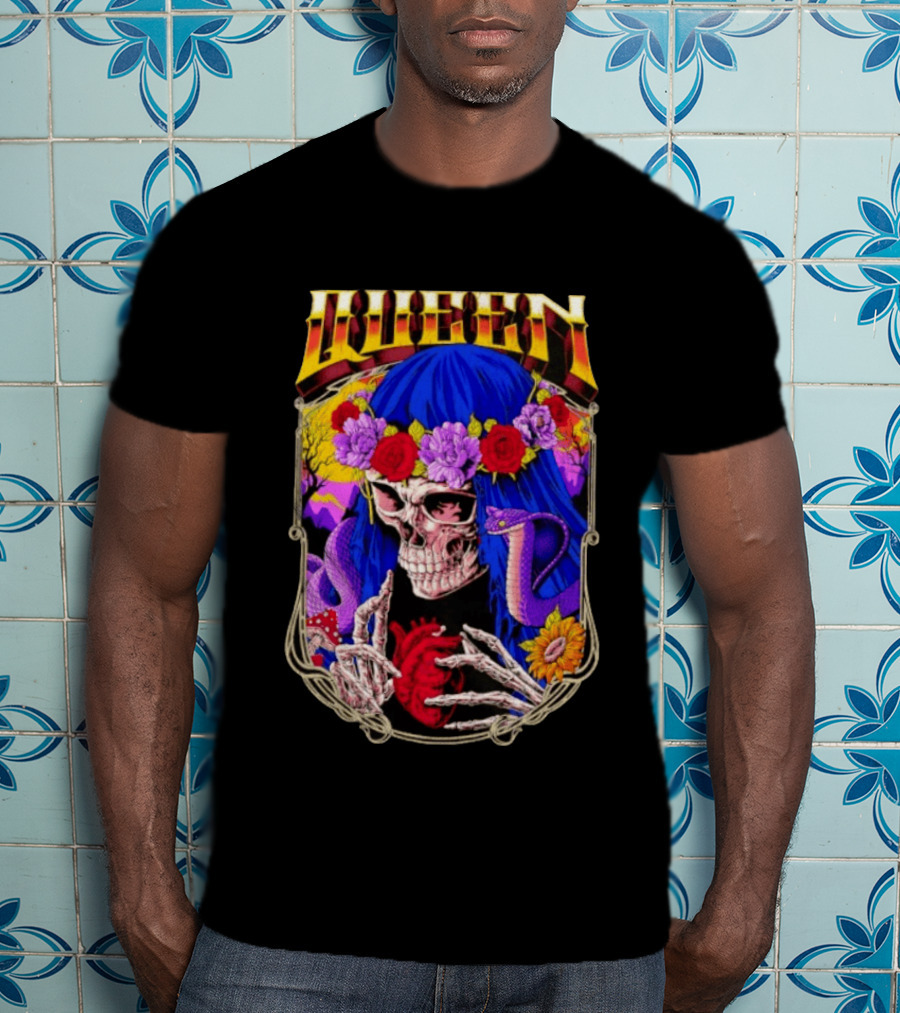 Til Death Skeleton Fiesta Cobra Floral Skeleton Tattoo T-Shirt