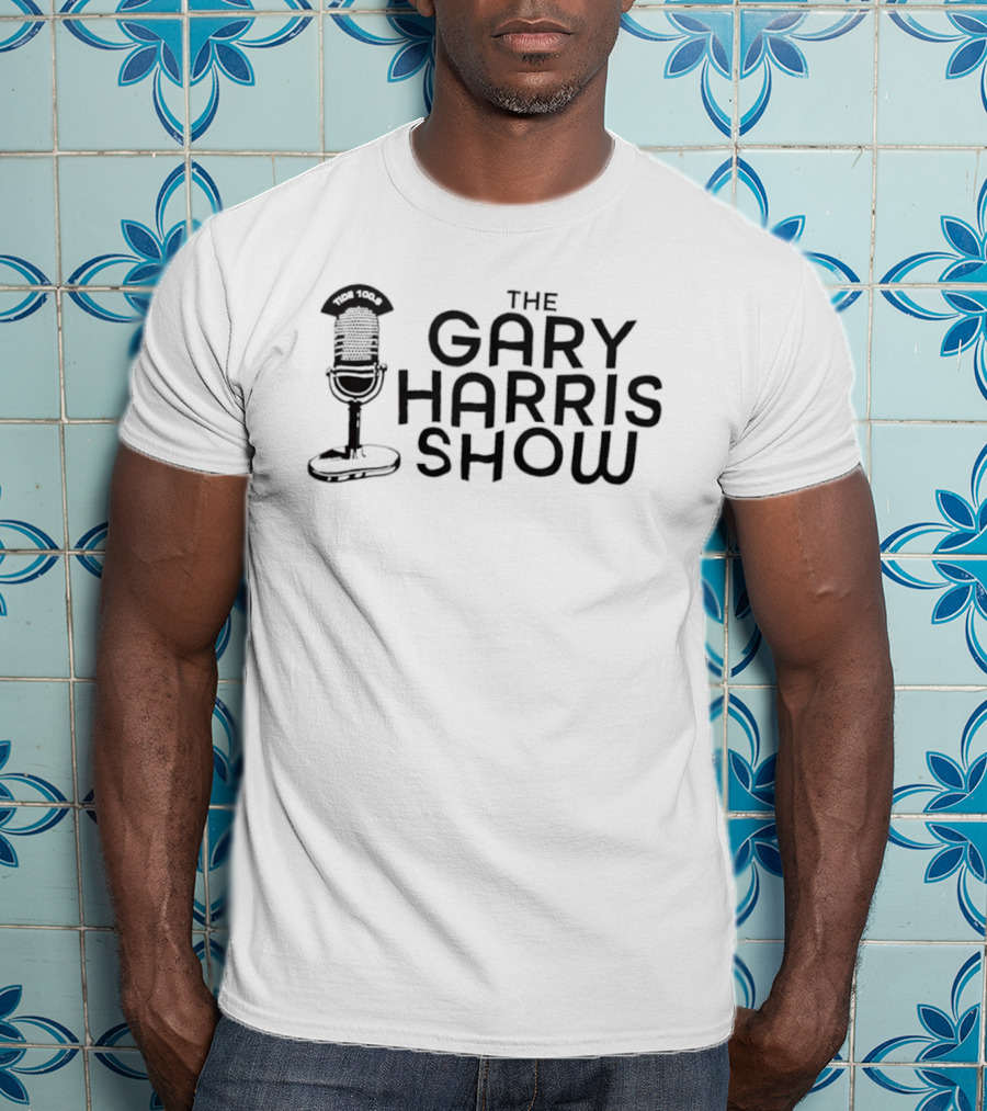 The Gary Harris Show Tide 100.9 Microphone T-Shirt
