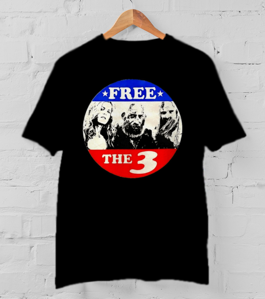 Rob Zombie Free The 3 From Hell Horror Movie T-Shirt
