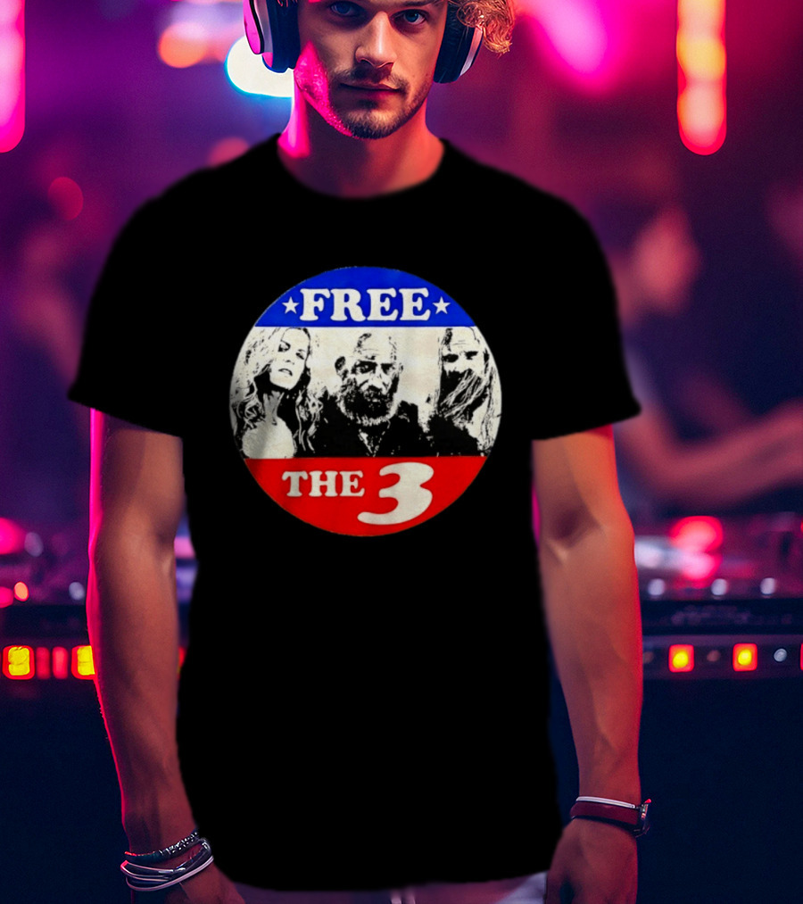 Rob Zombie Free The 3 From Hell Horror Movie T-Shirt