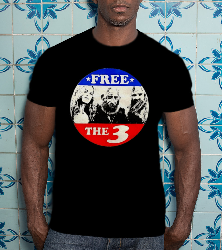 Rob Zombie Free The 3 From Hell Horror Movie T-Shirt