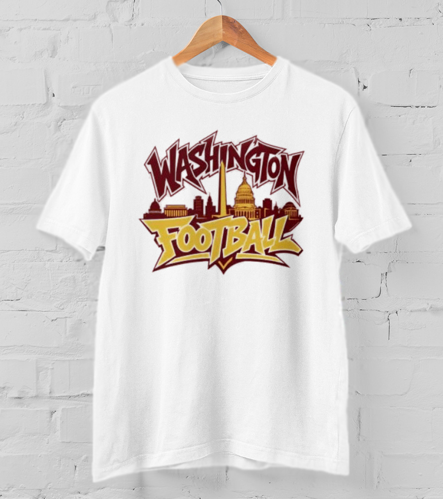 Washington Football Capitol Skyline Monument Landmarks T-Shirt