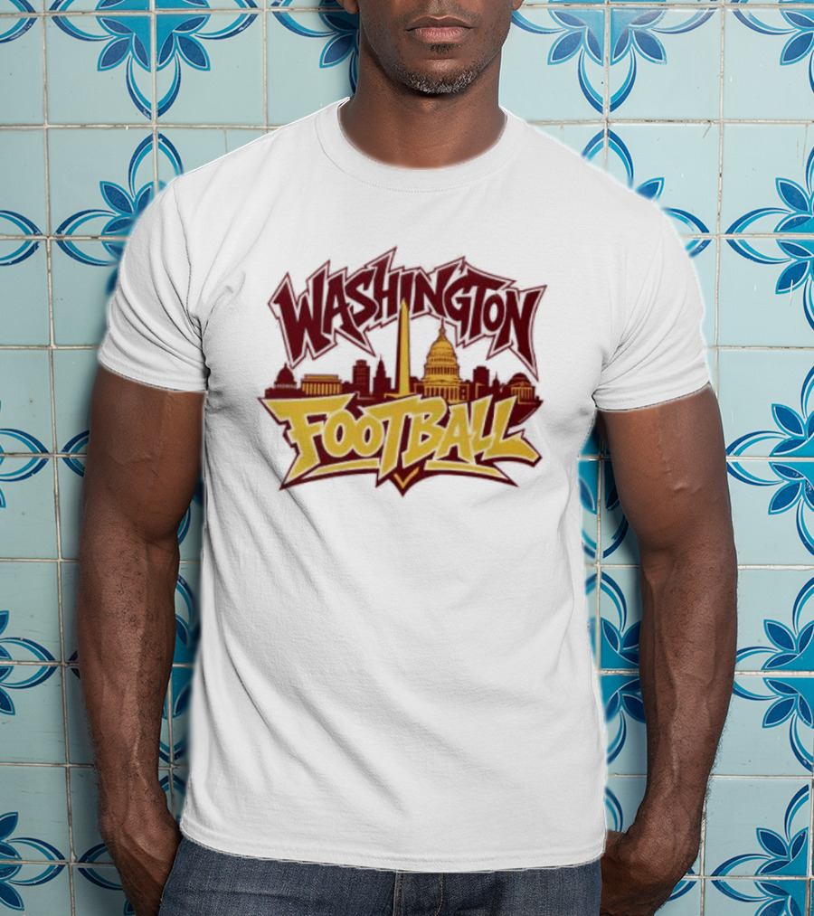 Washington Football Capitol Skyline Monument Landmarks T-Shirt