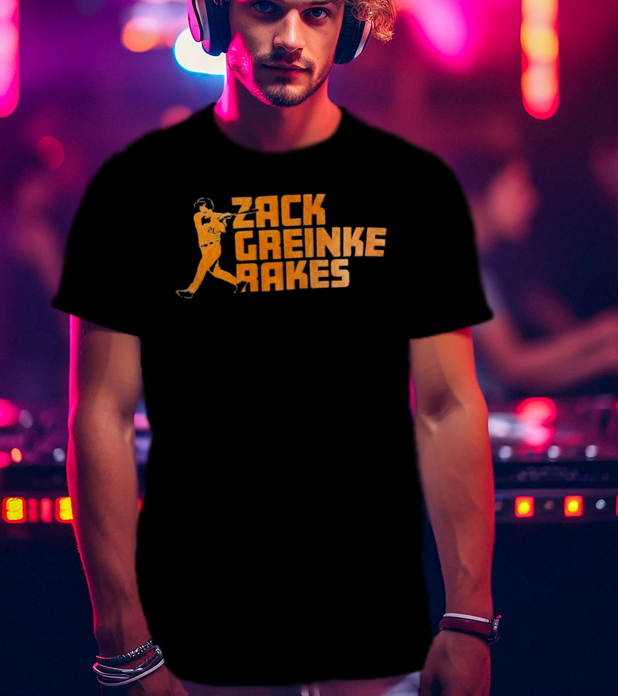 Zack Greinke Rakes Houston Astros Baseball Legend T-Shirt