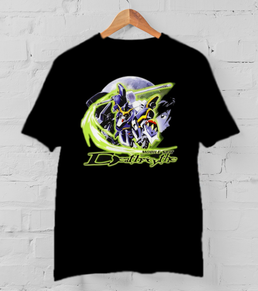 Mobile Suit Deathrythe Mecha Battle Moon Scene T-Shirt