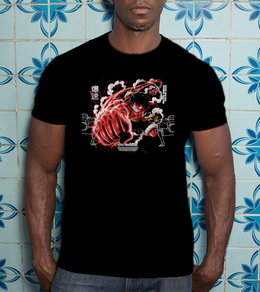 Monkey D. Luffy Faster Than Fear Stronger Than Pain Anime Gear Second Splash Attack T-Shirt