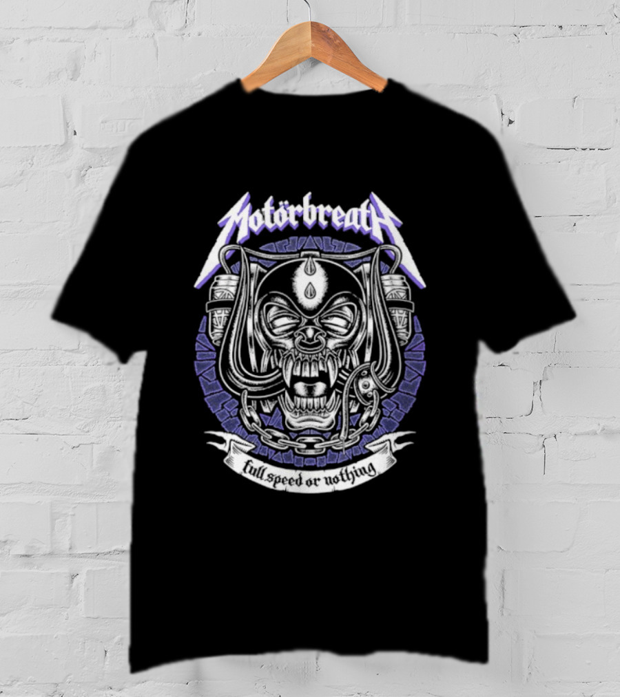 Motorbreath Full Speed Or Nothing Fanged Monster T-Shirt