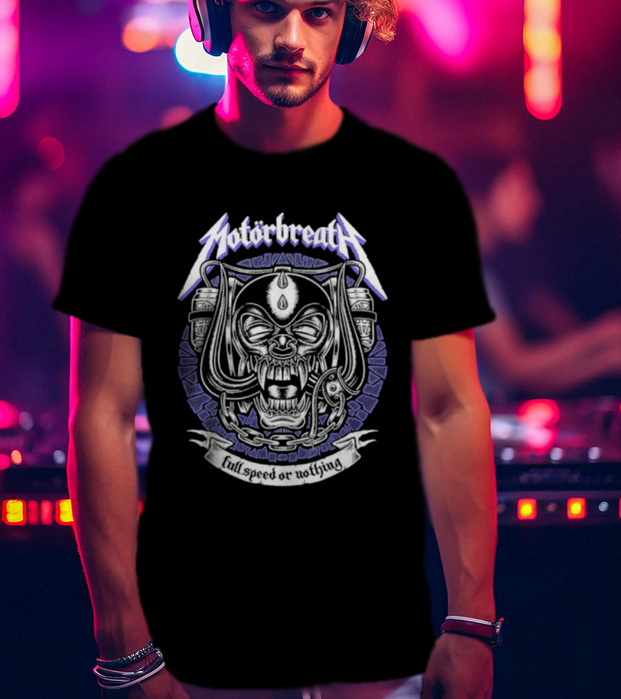 Motorbreath Full Speed Or Nothing Fanged Monster T-Shirt