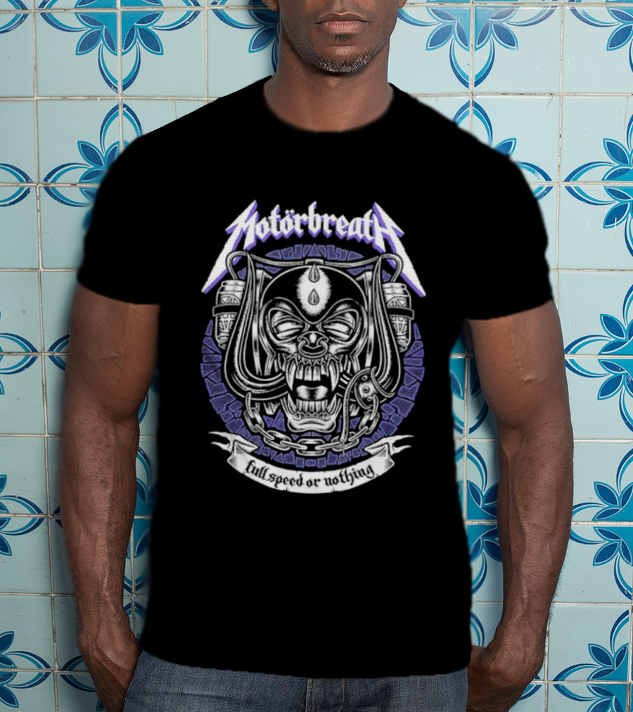 Motorbreath Full Speed Or Nothing Fanged Monster T-Shirt