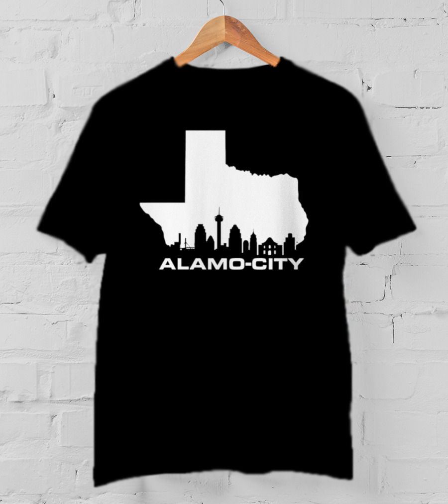 Alamo City San Antonio Skyline Texas Map T-Shirt