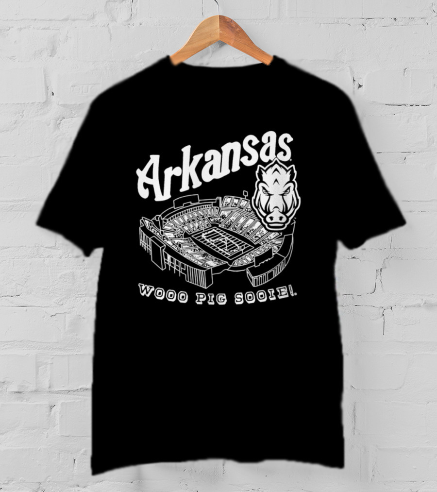 Arkansas Woo Pig Sooie Football Cardinal Stadium T-Shirt