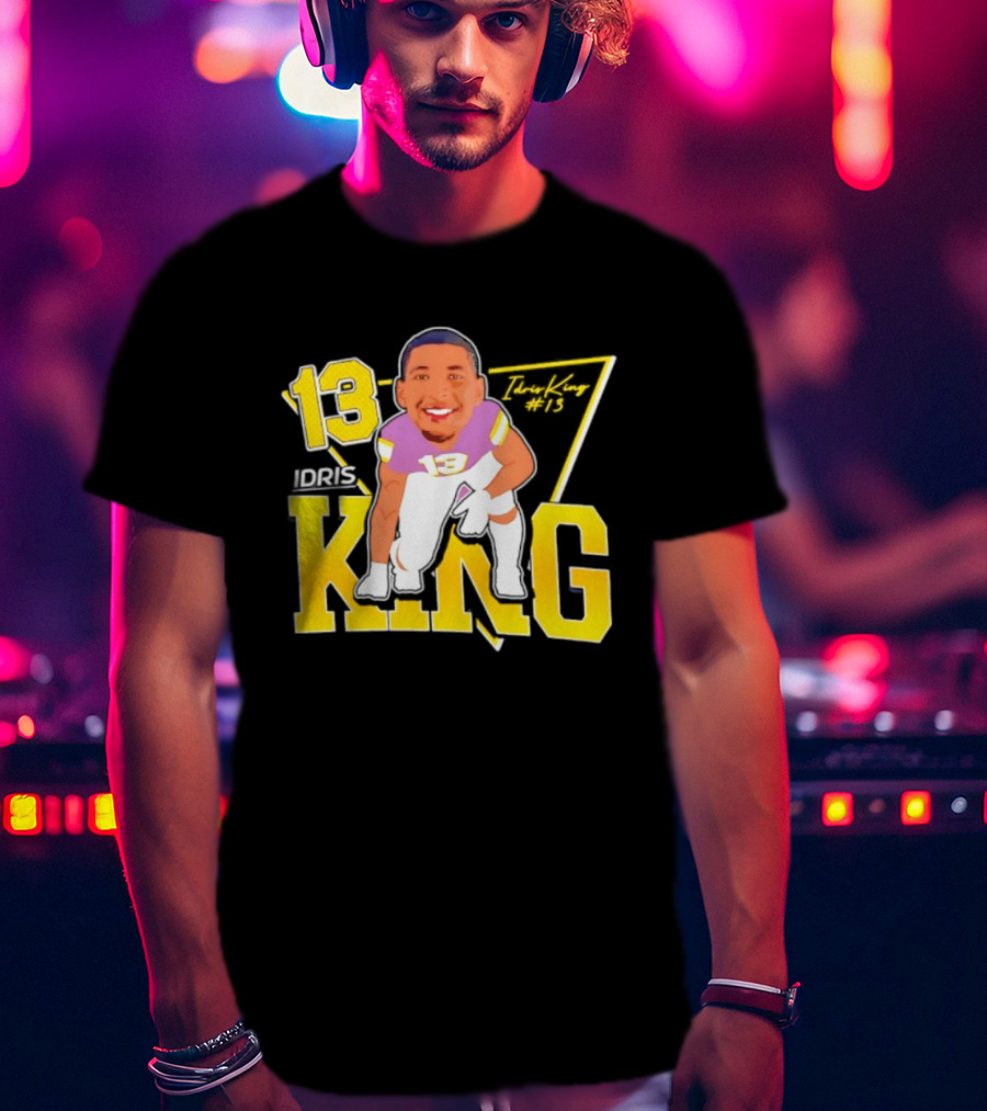 Idris King 13 Tennessee Tech Football Caricature T-Shirt