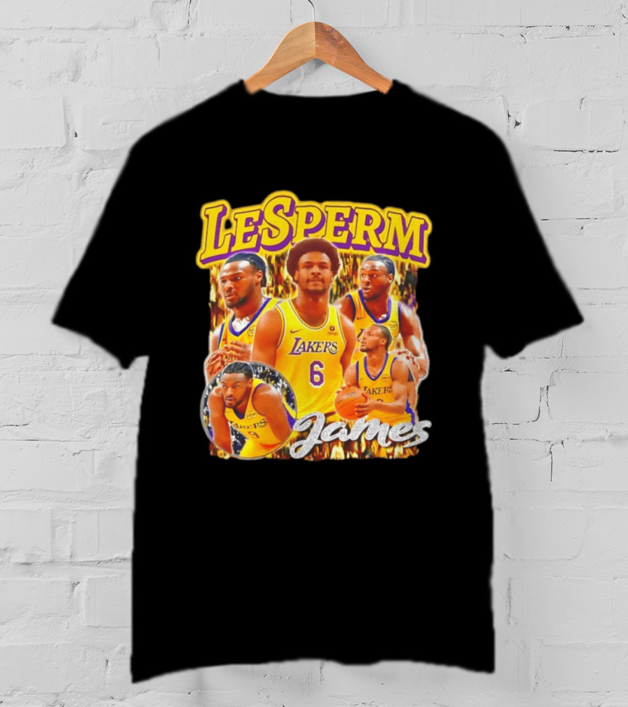 LeSperm James Lakers 90s Bootleg T-Shirt