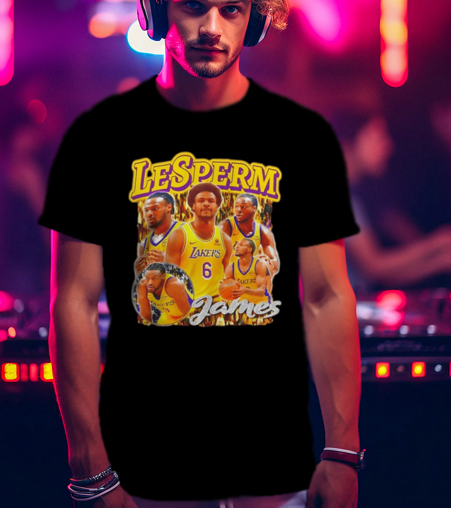 LeSperm James Lakers 90s Bootleg T-Shirt