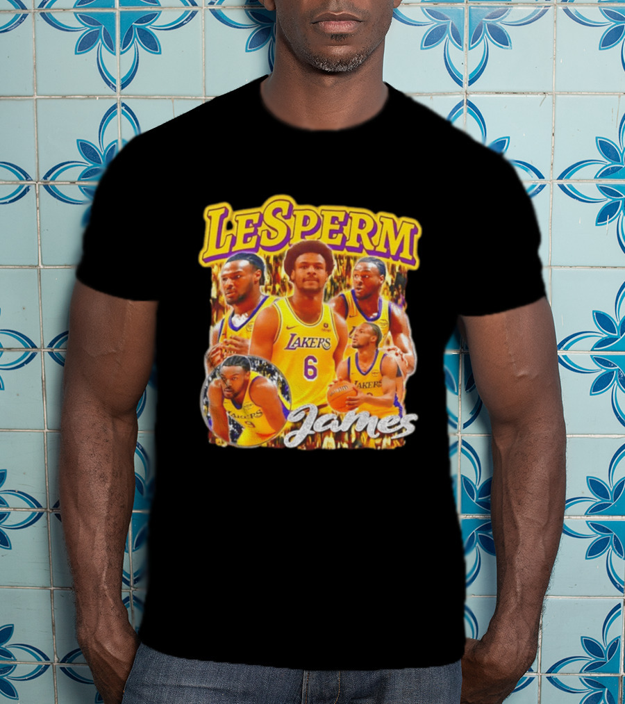 LeSperm James Lakers 90s Bootleg T-Shirt