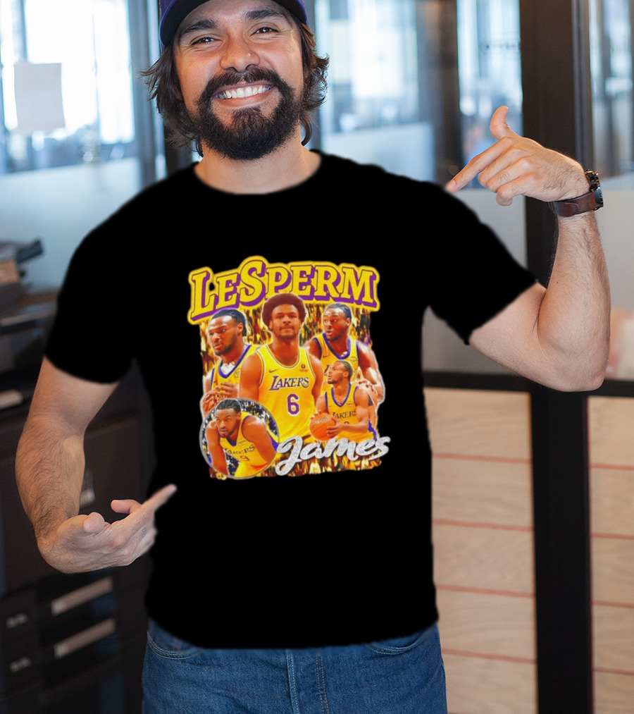 LeSperm James Lakers 90s Bootleg T-Shirt