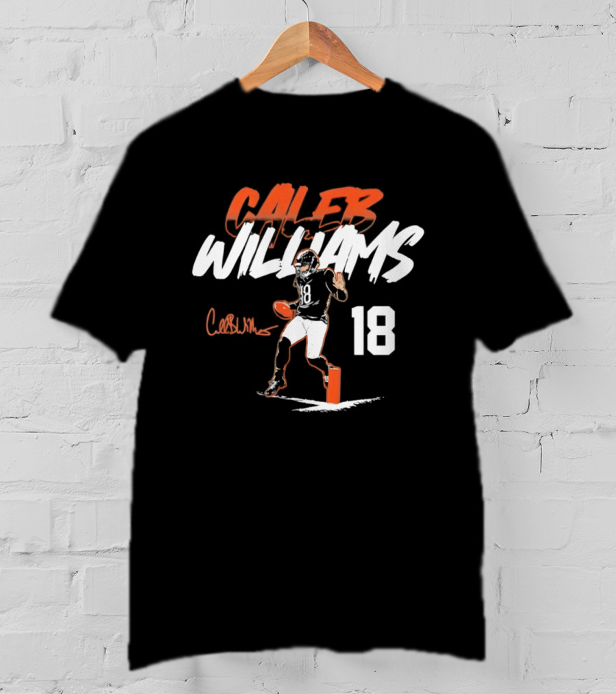 Caleb Williams 18 Chicago Bears 2026 Quarterback Pose T-Shirt