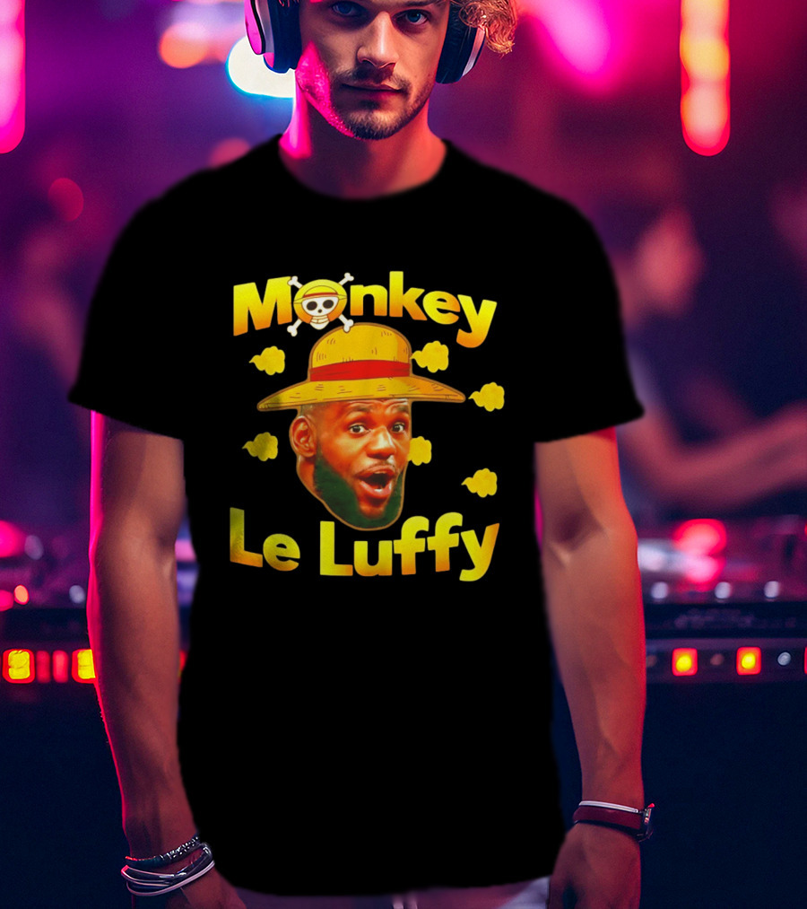 Monkey LeBron James Le Luffy Los Angeles Lakers One Piece T-Shirt