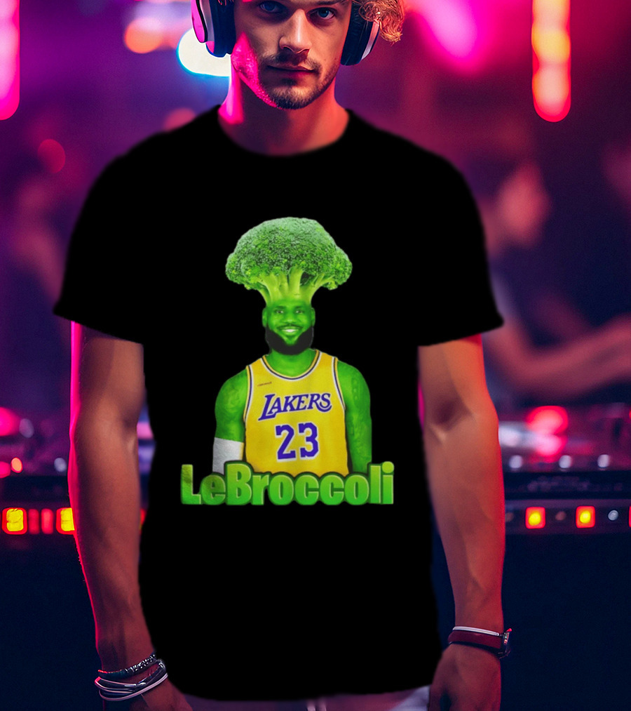 LeBron James Los Angeles Lakers LeBroccoli Lebron 23 NBA Basketball T-Shirt