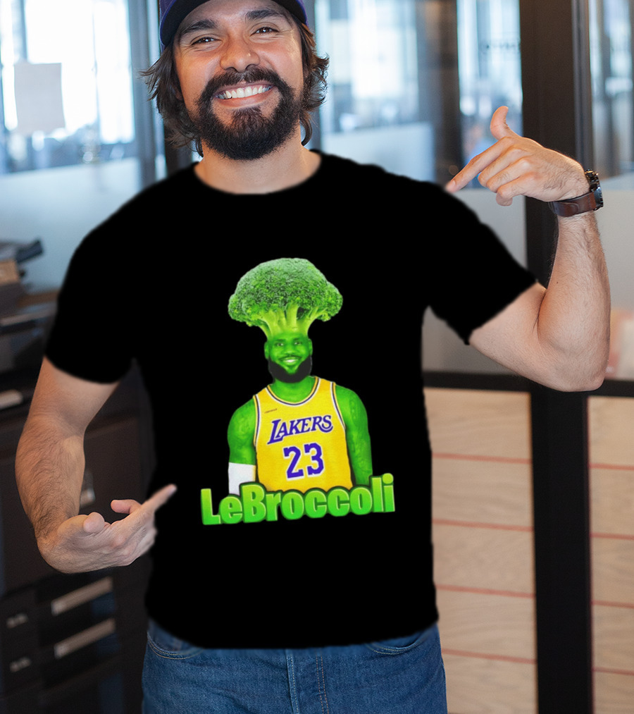 LeBron James Los Angeles Lakers LeBroccoli Lebron 23 NBA Basketball T-Shirt