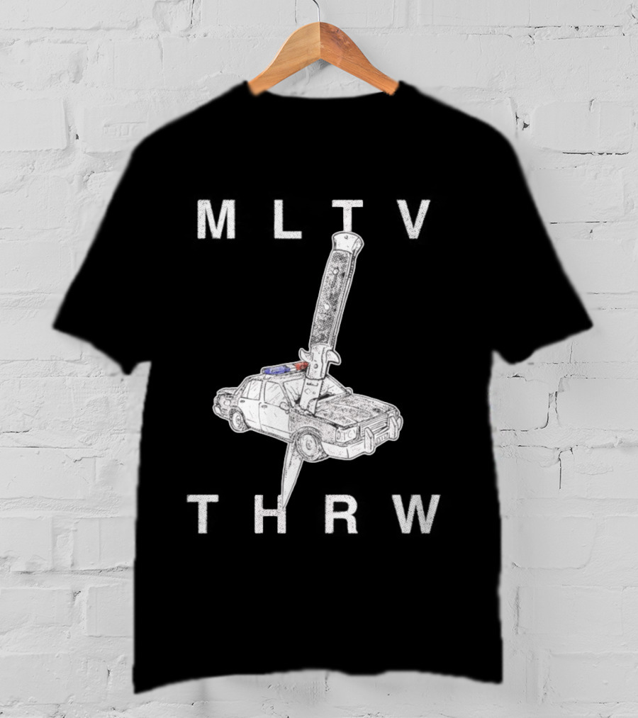 MLTV THRW Police Car Knife Punk T-Shirt