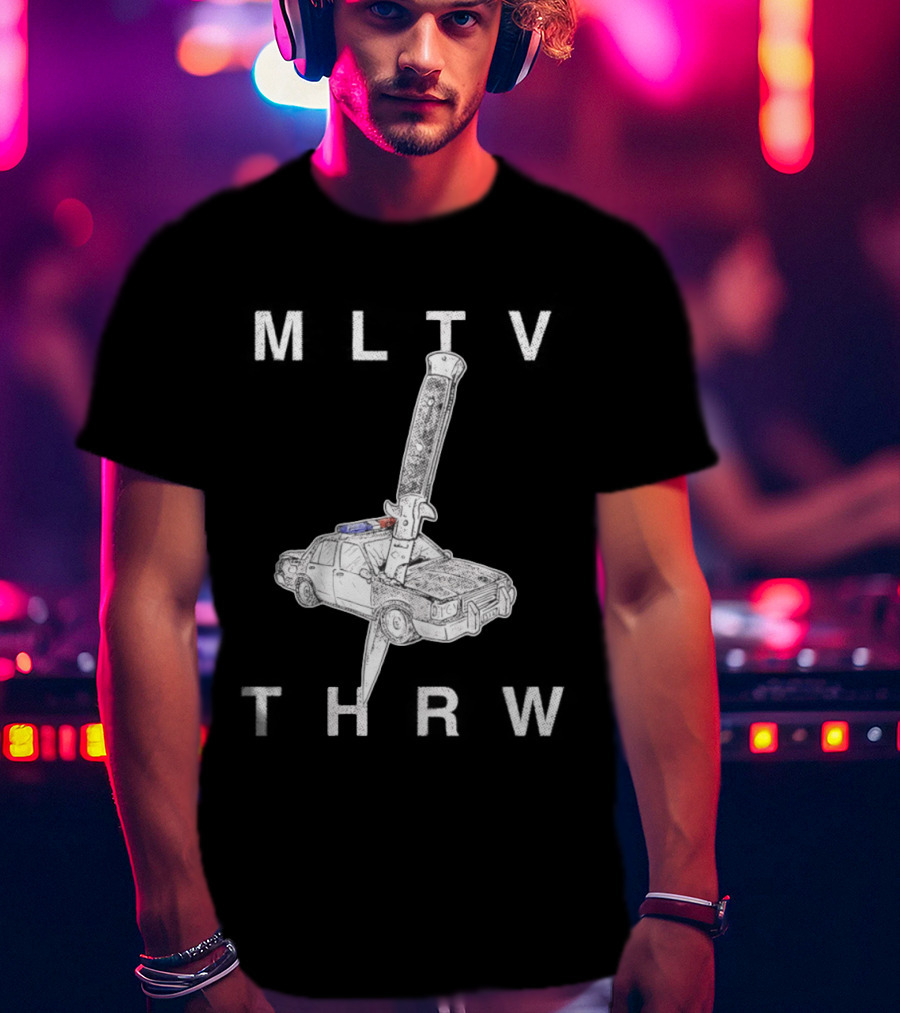 MLTV THRW Police Car Knife Punk T-Shirt